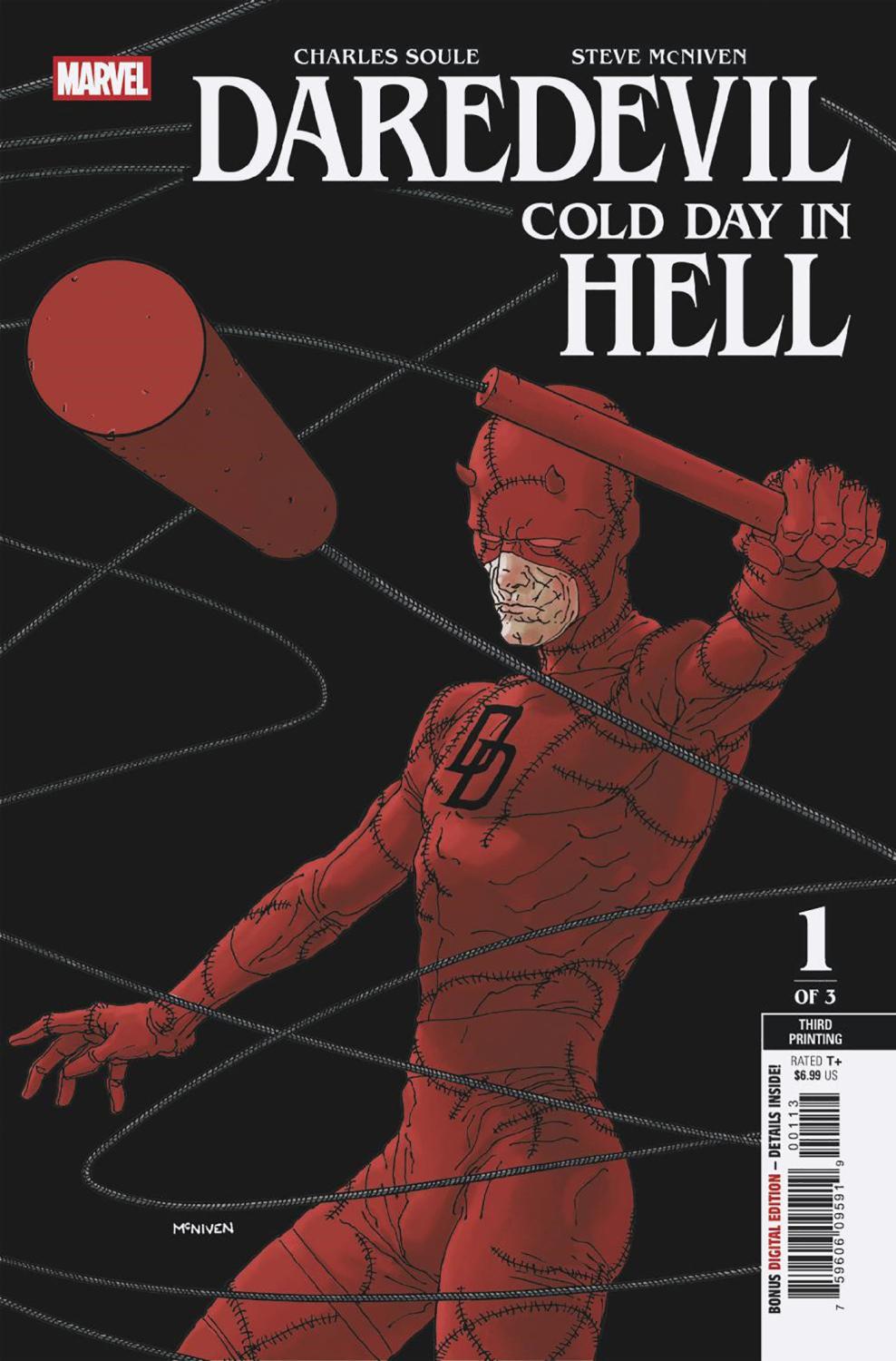 DAREDEVIL COLD DAY IN HELL #1 STEVE MCNIVEN 3RD PRINTING VAR