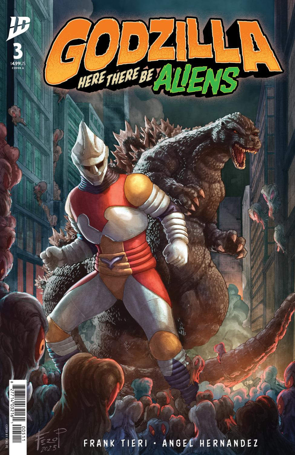 GODZILLA HERE THERE BE ALIENS #3 COVER A PE CVR A