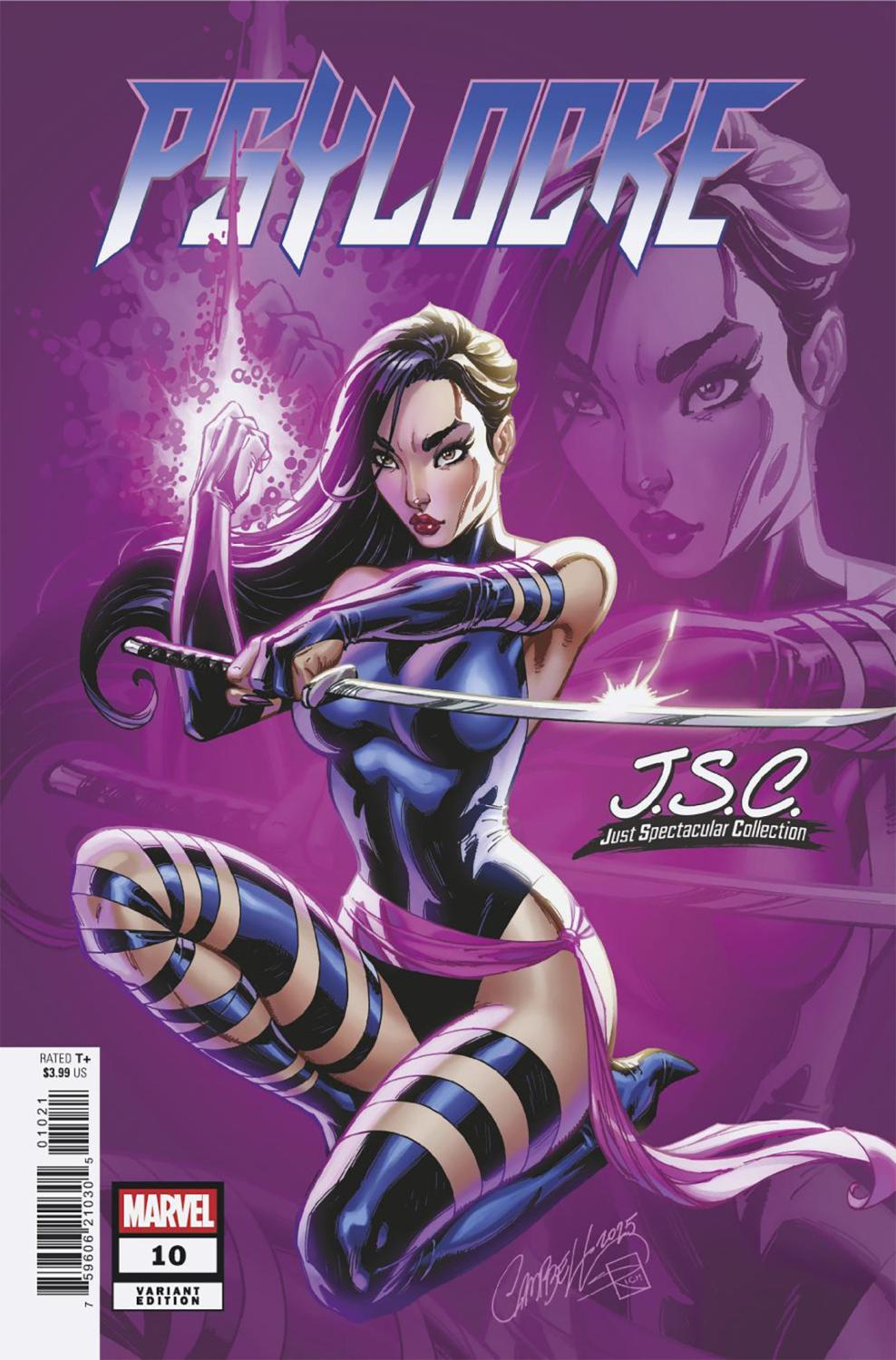 PSYLOCKE #10 J SCOTT CAMPBELL JUST SPECTACULAR COLLECTION VAR CVR B