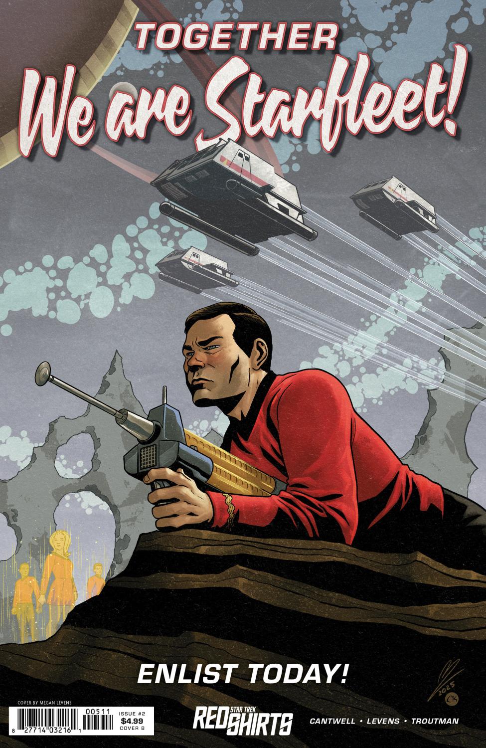 STAR TREK RED SHIRTS #2 VAR B LEVENS FEDERATION RECRUITMENT CVR B