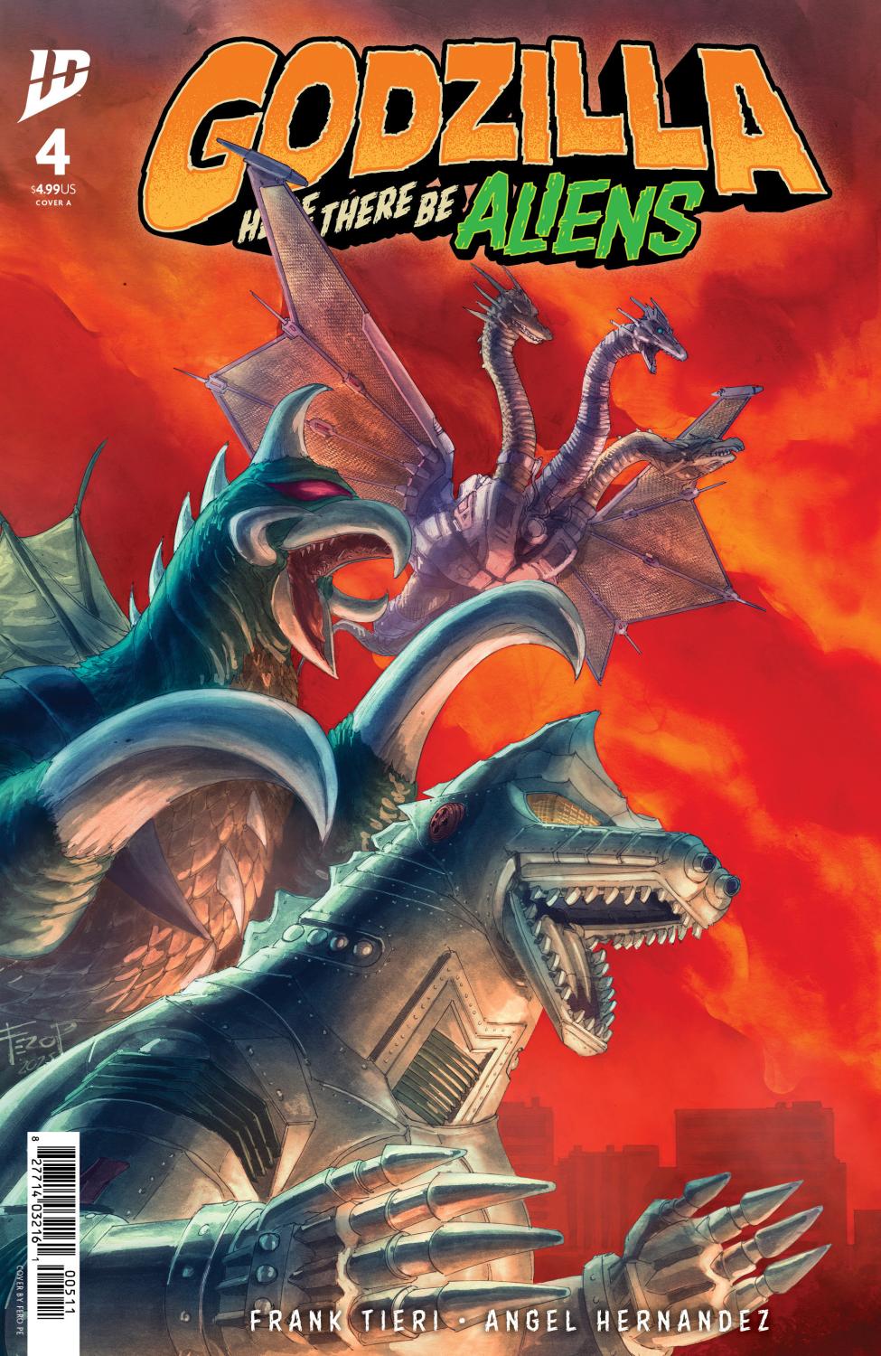 GODZILLA HERE THERE BE ALIENS #4 COVER A PE CVR A