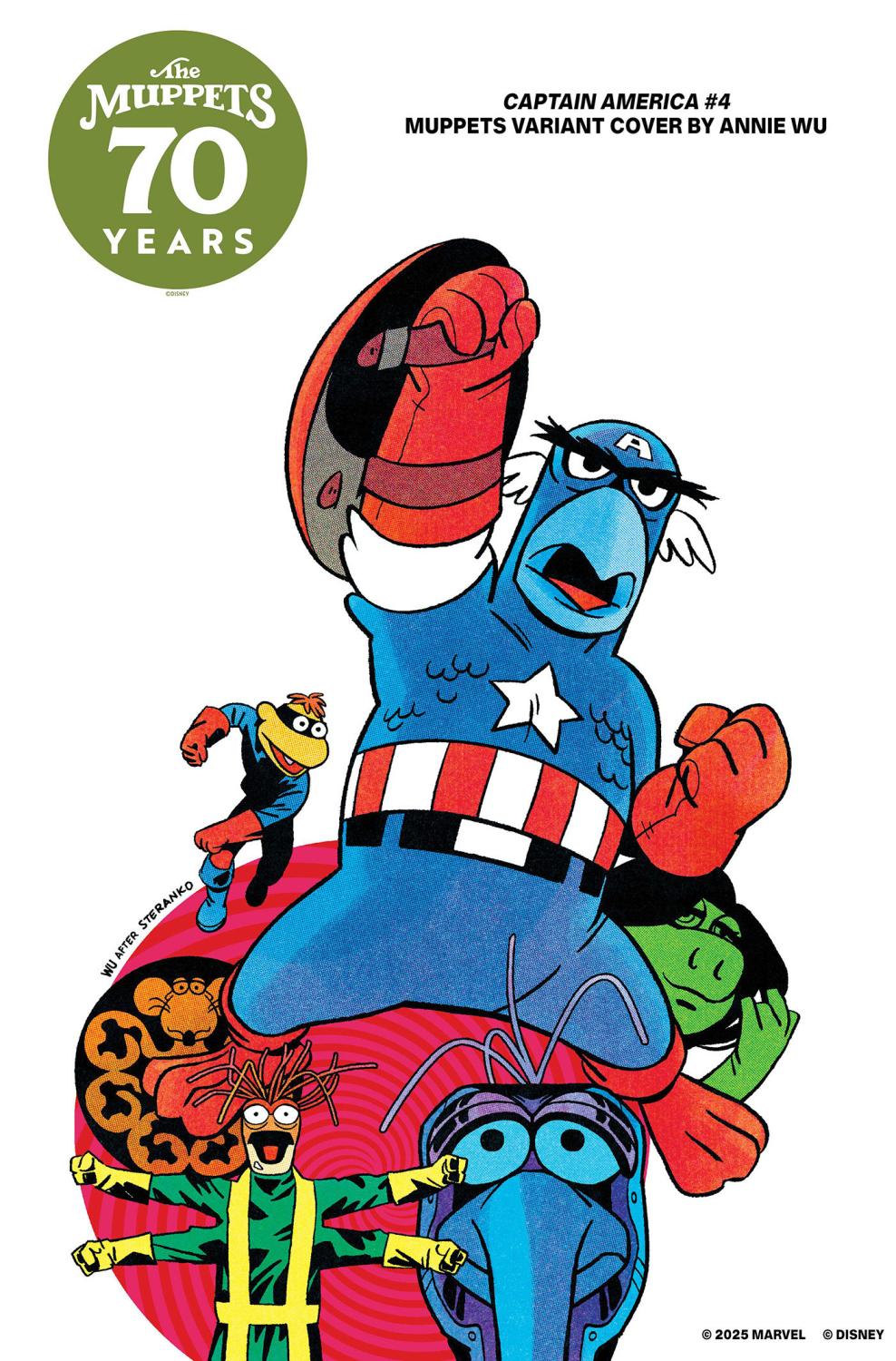 CAPTAIN AMERICA #4 ANNIE WU MUPPETS VAR CVR C