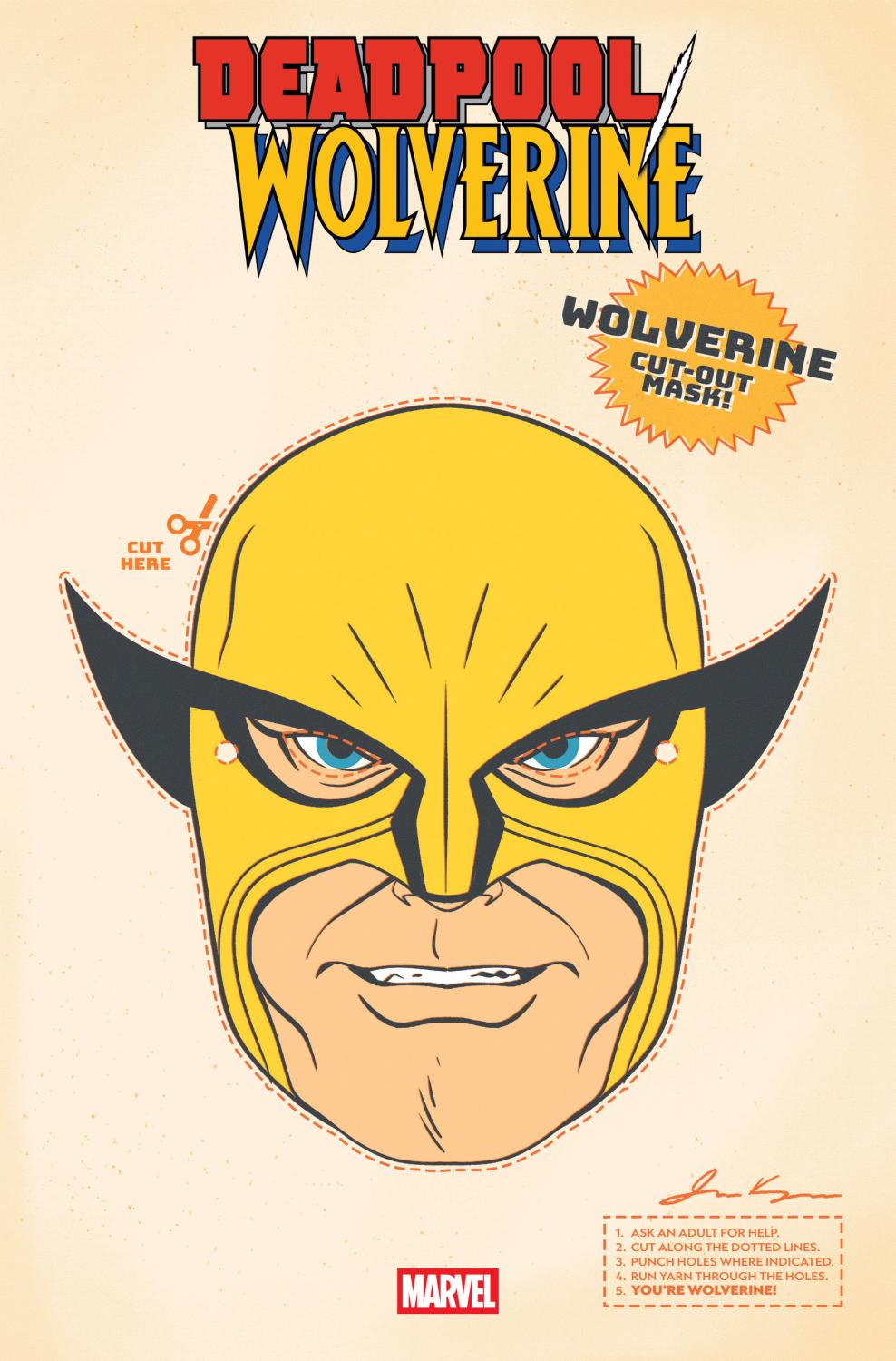 DEADPOOL WOLVERINE #9 RETRO HALLOWEEN MASK VAR CVR B