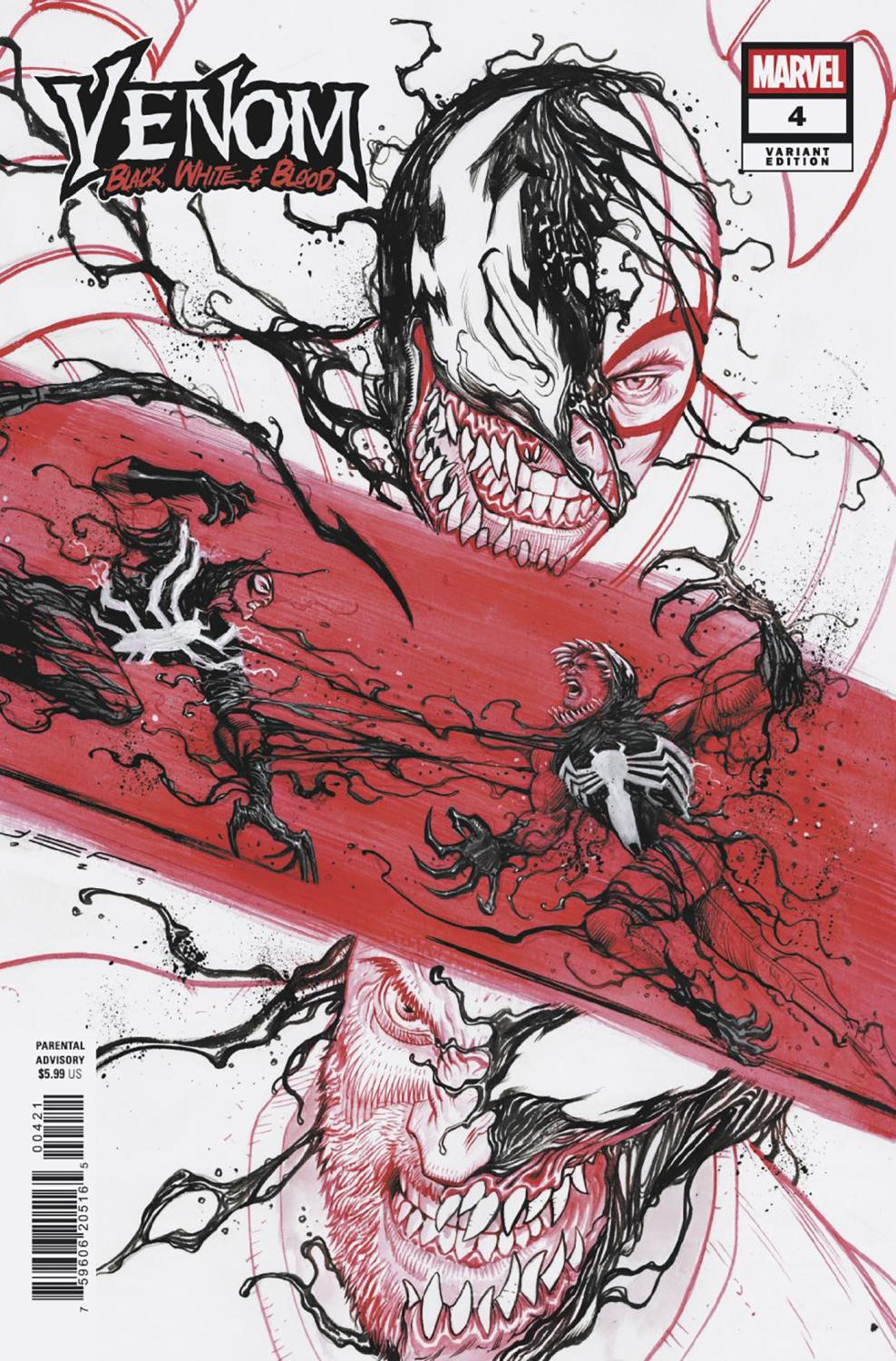 VENOM BLACK WHITE AND BLOOD #4 JUAN FERREYRA VAR CVR B