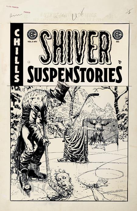 EC SHIVER SUSPENSTORIES 2 #1 CVR D INC 1:20 DUSTIN WEAVER B&W ARTIST EDITION VAR