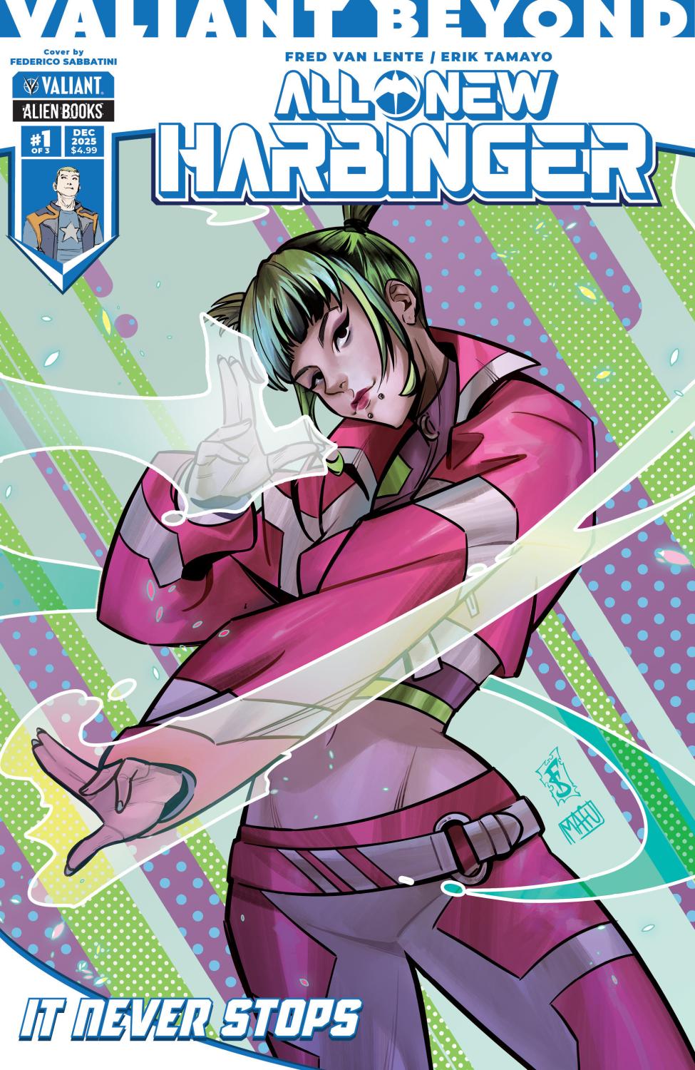 VALIANT BEYOND ALL-NEW HARBINGER #4--IT NEVER STOPS #1 VAR B SABBATINI CVR B