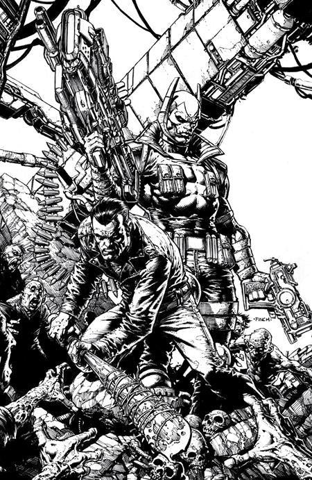 WALKING DEAD DELUXE #124 CVR E DAVID FINCH YOUNGBLOOD TEAM UP BW VIRGIN VAR