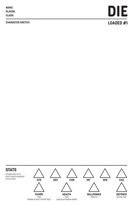 DIE LOADED #1 CVR D BLANK SKETCH VAR