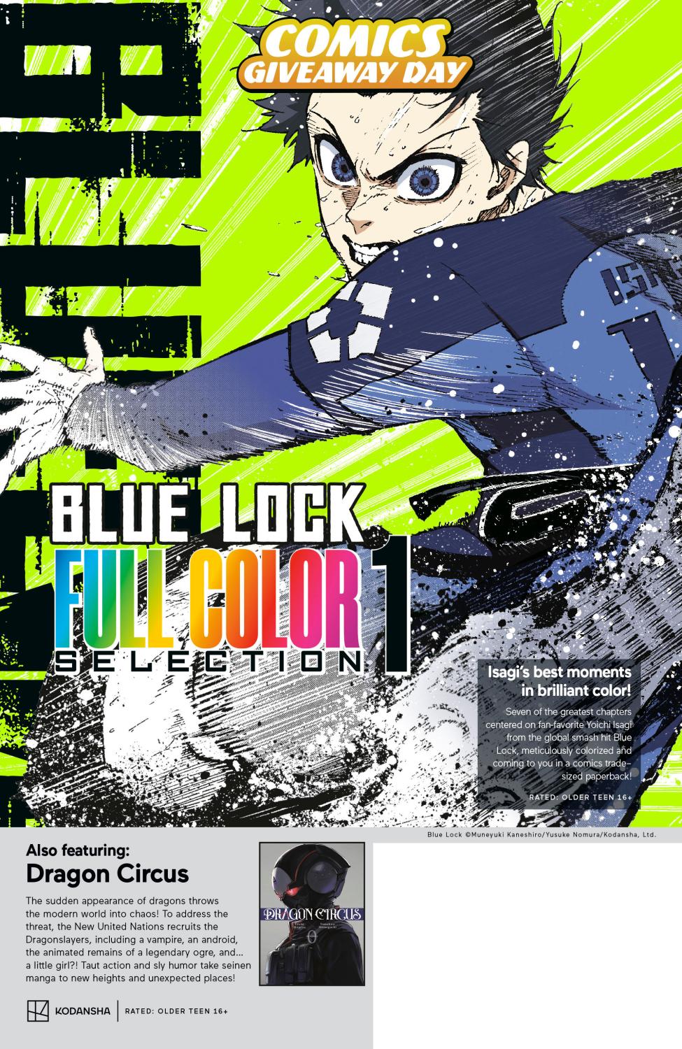 KODANSHA BLUE LOCK FULL COLOR SELECTION AND DRAGON CIRCUS CGD 2026 BUNDLE OF 20