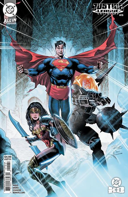 JUSTICE LEAGUE UNLIMITED #15 CVR C EDDY BARROWS AND EBER FERREIRA CARD STOCK VAR DC KO