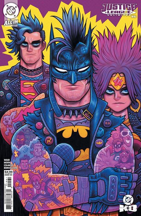 JUSTICE LEAGUE UNLIMITED #15 CVR G DAN HIPP PUNK ROCK CARD STOCK VAR DC KO