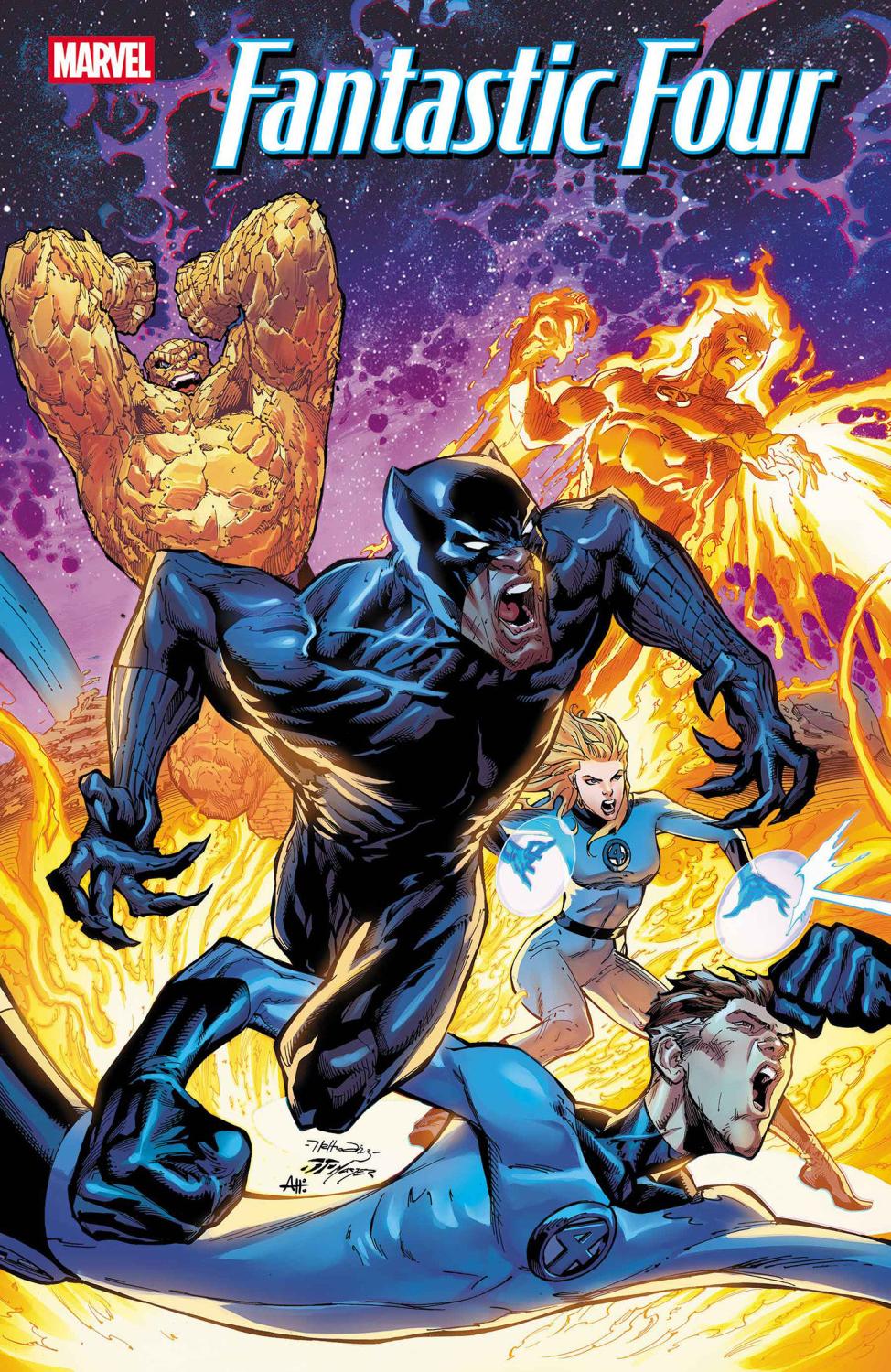 FANTASTIC FOUR #8 NETHO DIAZ BLACK PANTHER VAR CVR E