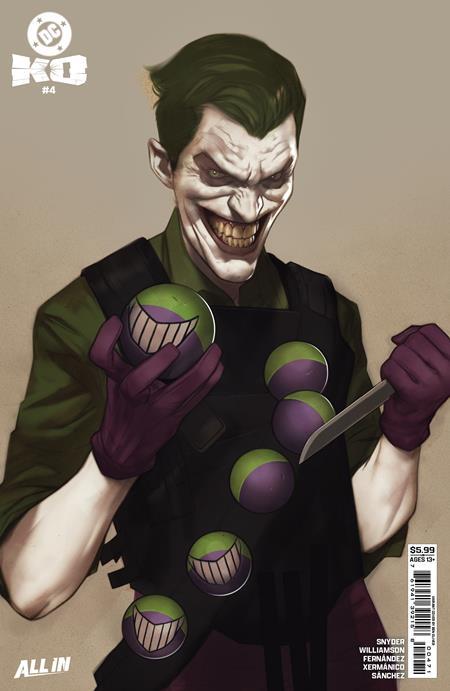 DC KO #4 CVR H BEN OLIVER FACE-OFF CARD STOCK VAR OF 5