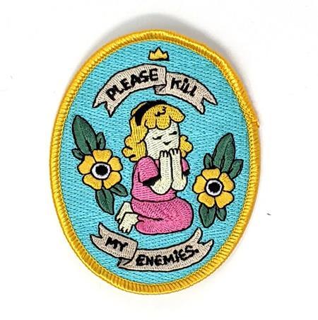 PLEASE KILL MY ENEMIES EMBROIDERED PATCH