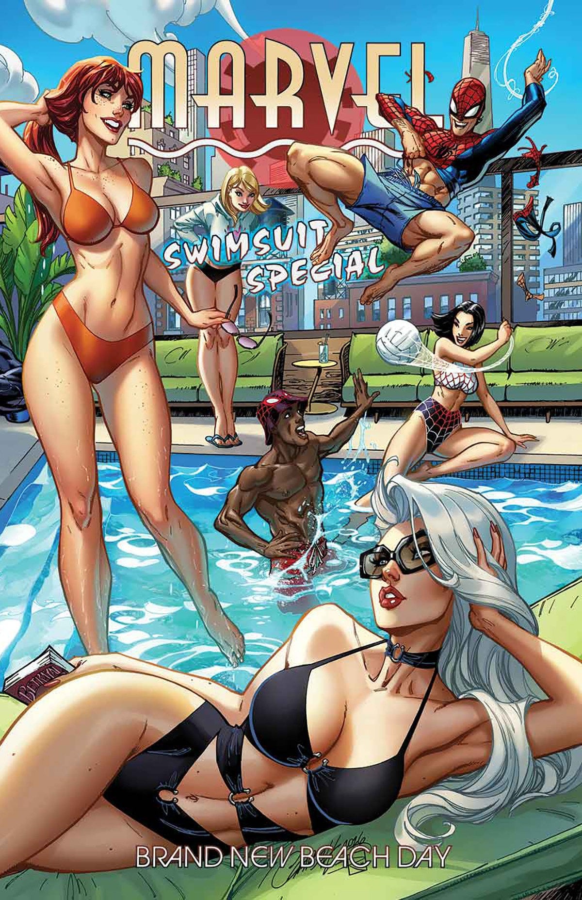 MARVEL SWIMSUIT SPECIAL BRAND NEW BEACH DAY #1 POSTER