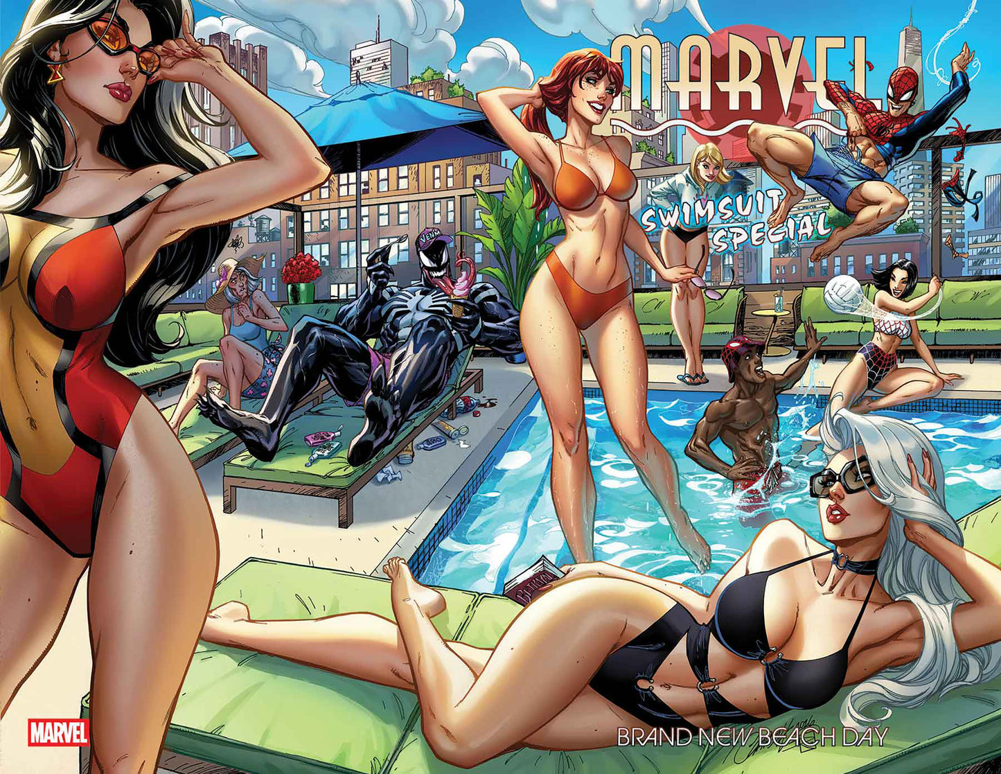 MARVEL SWIMSUIT SPECIAL BRAND NEW BEACH DAY #1 POSTER
