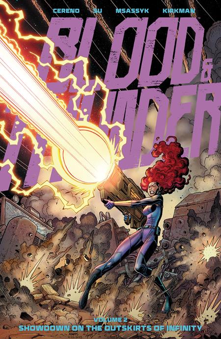 BLOOD AND THUNDER TP VOL 02 SHOWDOWN ON THE OUTSKIRTS DIRECT MARKET EXCLUSIVE ARTHUR ADAMS AND MSASSYK CVR