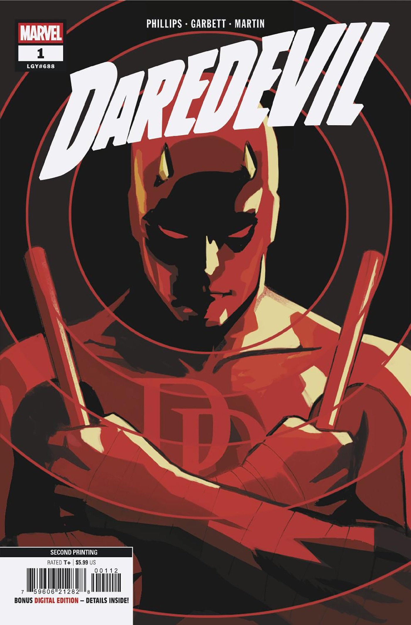 DAREDEVIL #1 LEE GARBETT 2ND PRINTING VAR CVR A