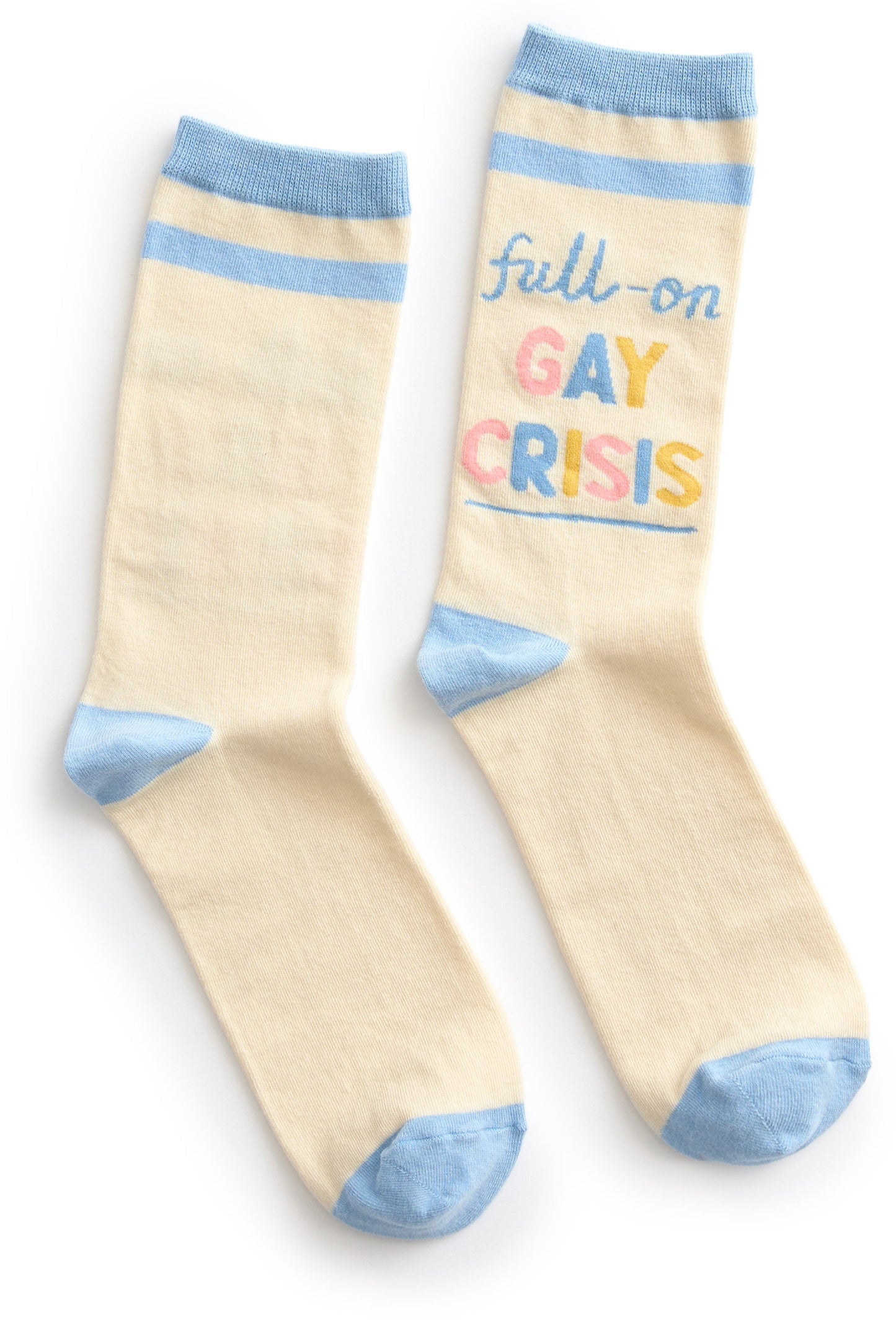 HEARTSTOPPER FULL-ON GAY CRISIS SOCKS - LARGE