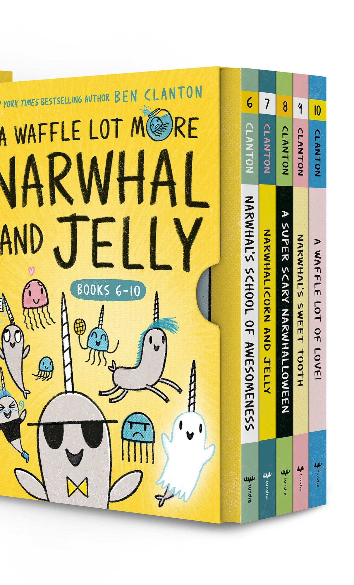 A WAFFLE LOT MORE NARWHAL AND JELLY HARDCOVER BOOKS 6-10