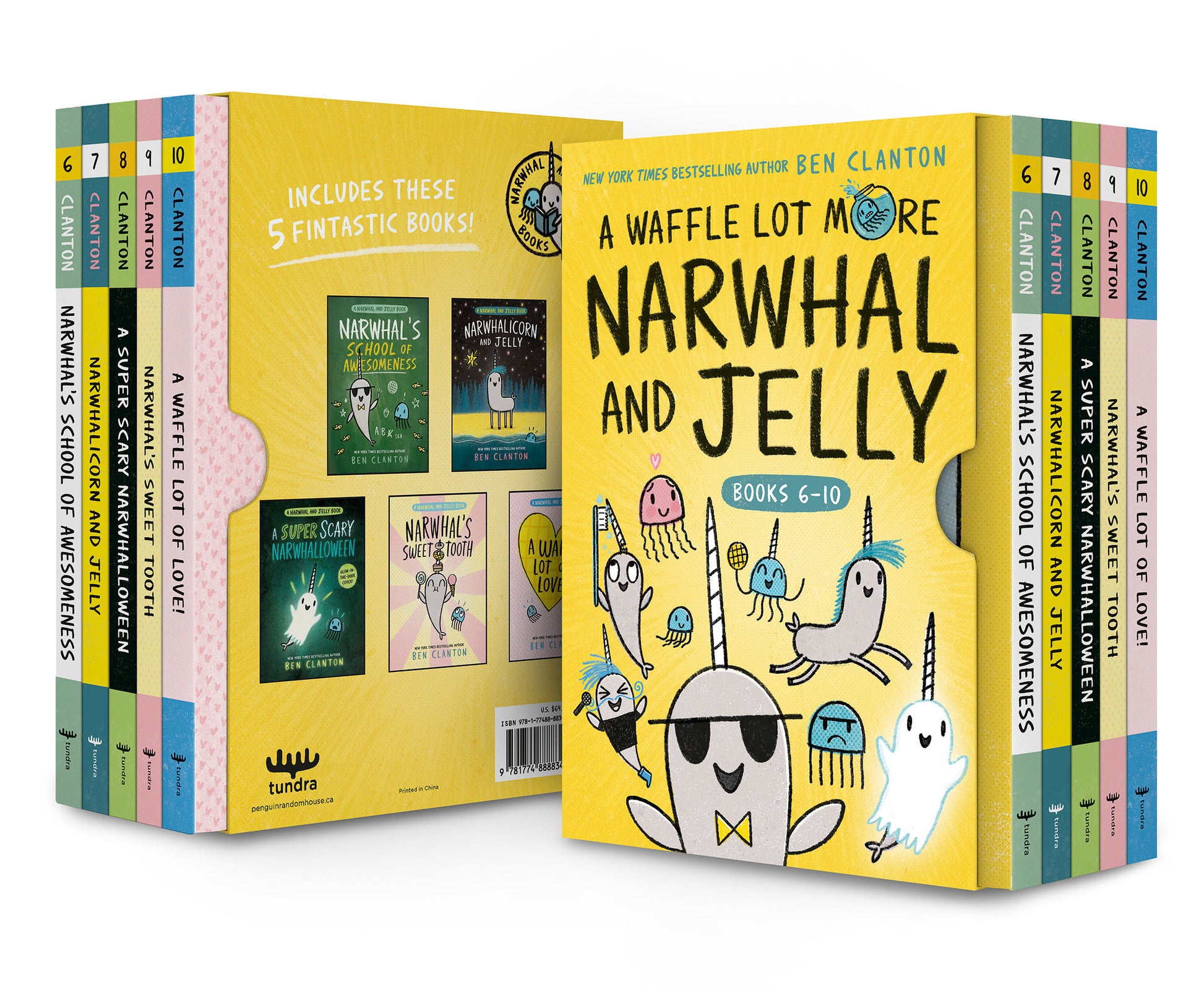 A WAFFLE LOT MORE NARWHAL AND JELLY HARDCOVER BOOKS 6-10