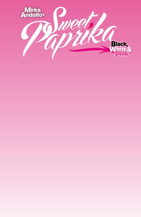 MIRKA ANDOLFOS SWEET PAPRIKA BLACK WHITE & PINK HALLOWEEN SPECIAL #1 CVR G BLANK SKETCH VAR (OF 2)