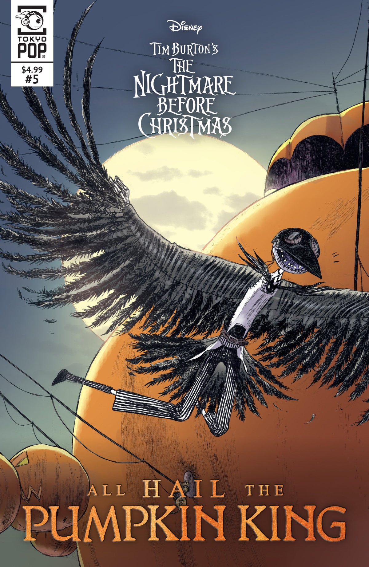 DISNEY TIM BURTONS THE NIGHTMARE BEFORE CHRISTMAS ALL HAIL THE PUMPKIN KING ISSUE #5 CVR A