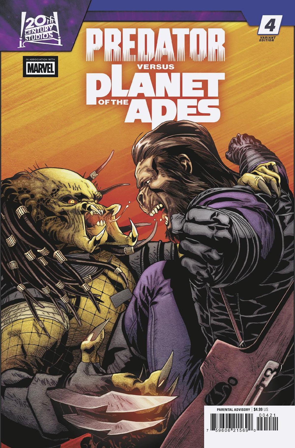 PREDATOR VS THE PLANET OF THE APES #4 SALVADOR LARROCA VAR CVR B