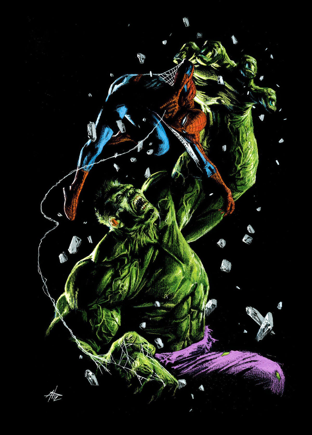 SPIDER-MAN HULK FIRE AND BRIMSTONE #3 GABRIELE DELLOTTO VIRGIN VAR 1:50 INCV