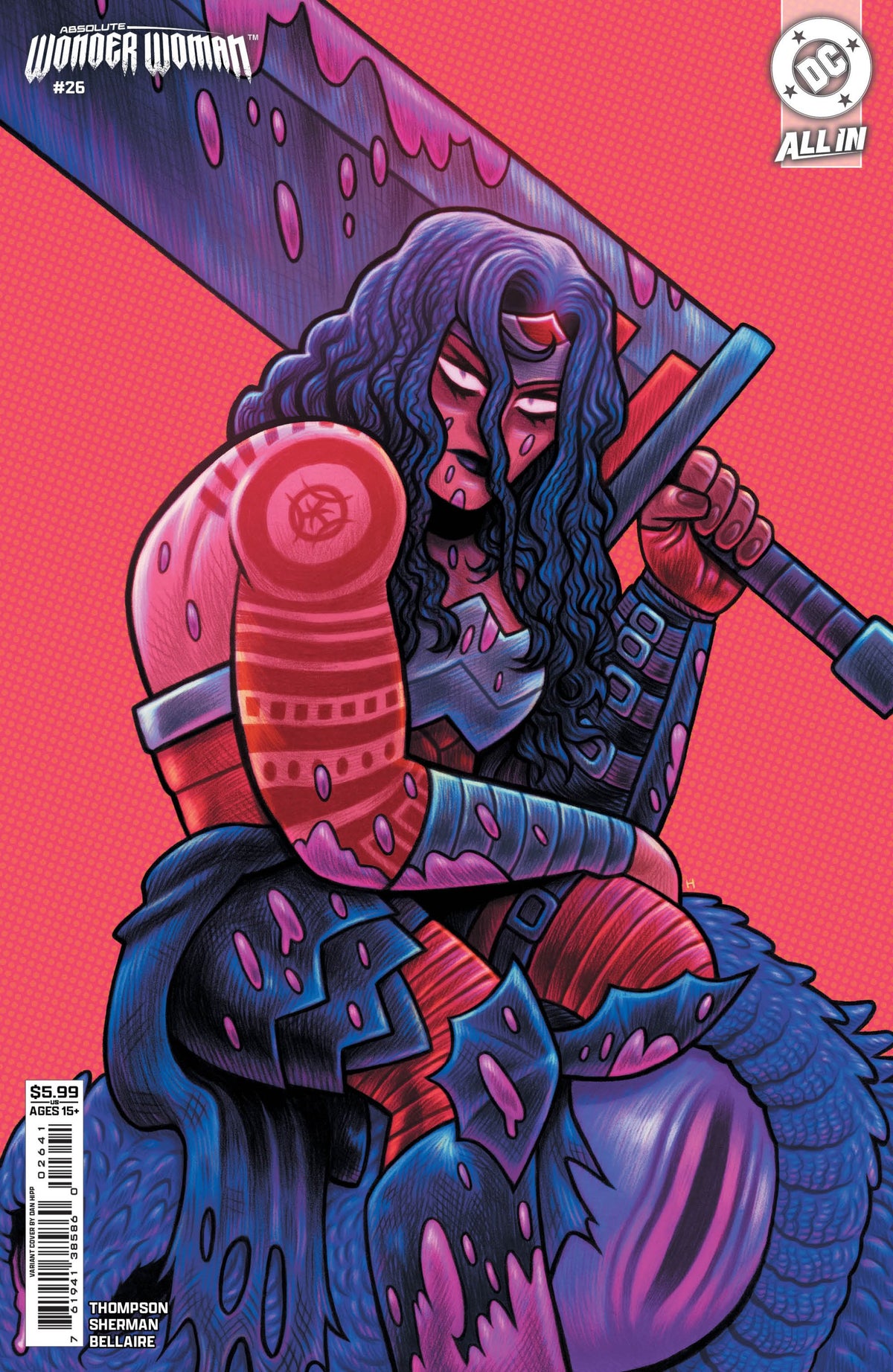 ABSOLUTE WONDER WOMAN #26 CVR D DAN HIPP CARD STOCK VAR