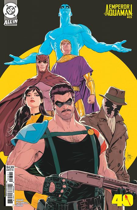 EMPEROR AQUAMAN #23 CVR D MIKEL JANIN WATCHMEN 40TH ANNIVERSARY CARD STOCK VAR