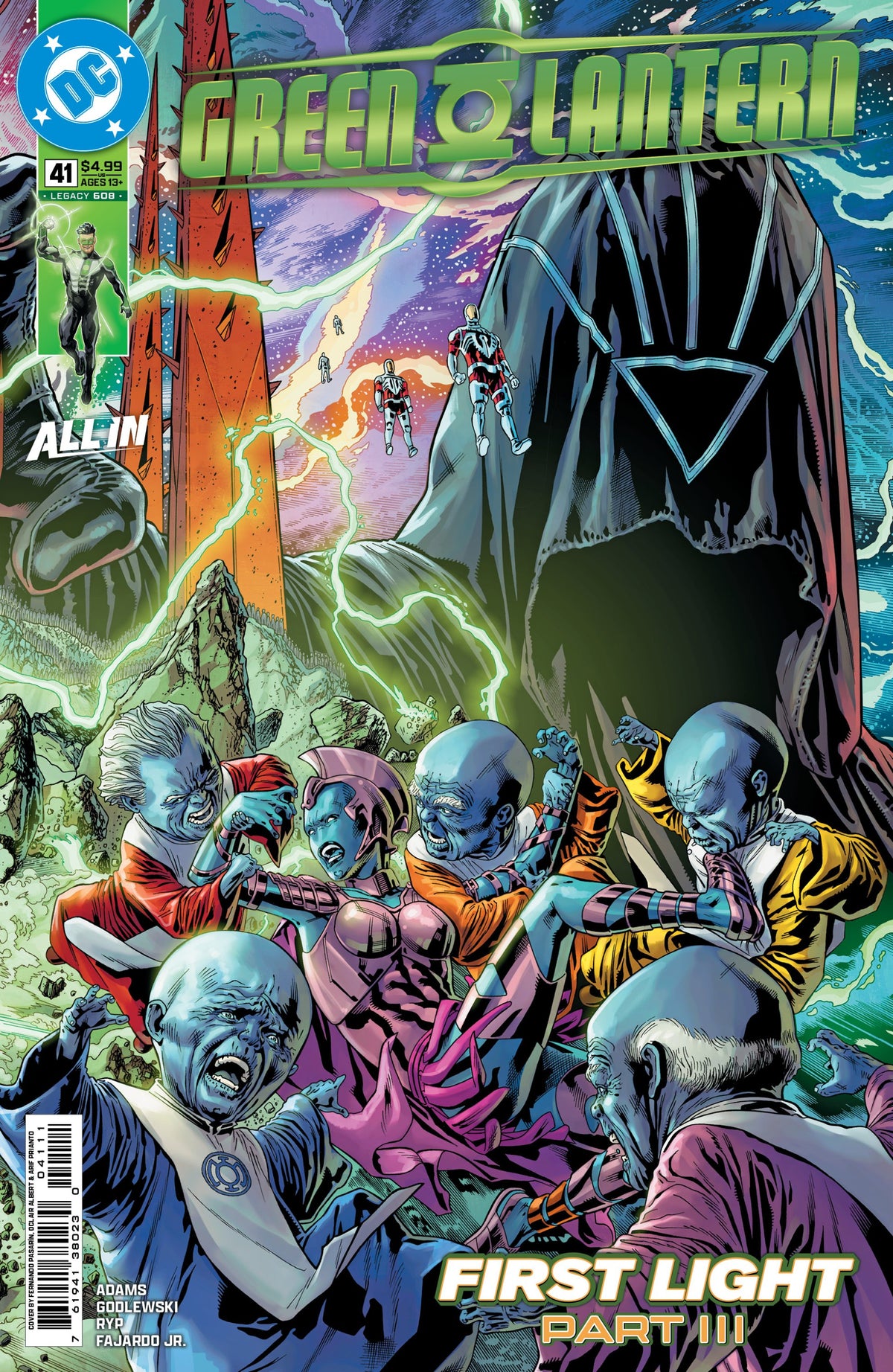 GREEN LANTERN #41 CVR A FERNANDO PASARIN & OCLAIR ALBERT CONNECTING GREEN LANTERN FIRST LIGHT