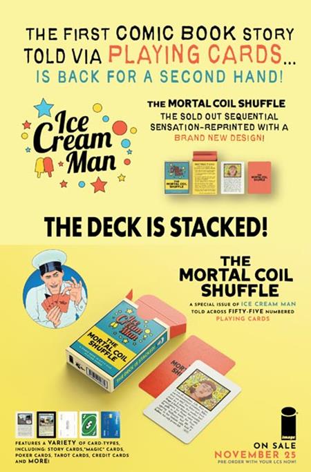ICE CREAM MAN THE MORTAL COIL SHUFFLE CARD NEW EDITION