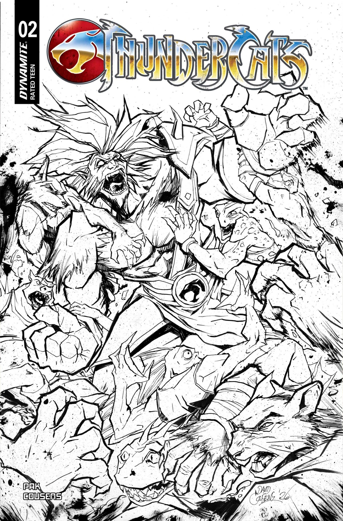 THUNDERCATS 2026 #2 CVR I INC 1:20 DAVID COUSENS LINE ART VAR