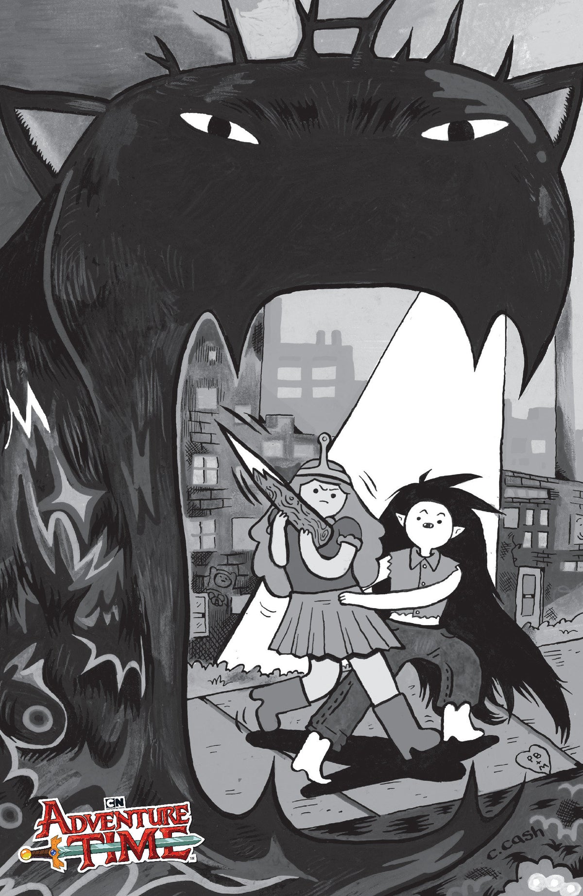 ADVENTURE TIME BONNIE THE VAMPIRE HUNTER #1 ONE-SHOT COVER D CAROLINE CASH BW 1:10 VAR CVR D 1:10 INCV