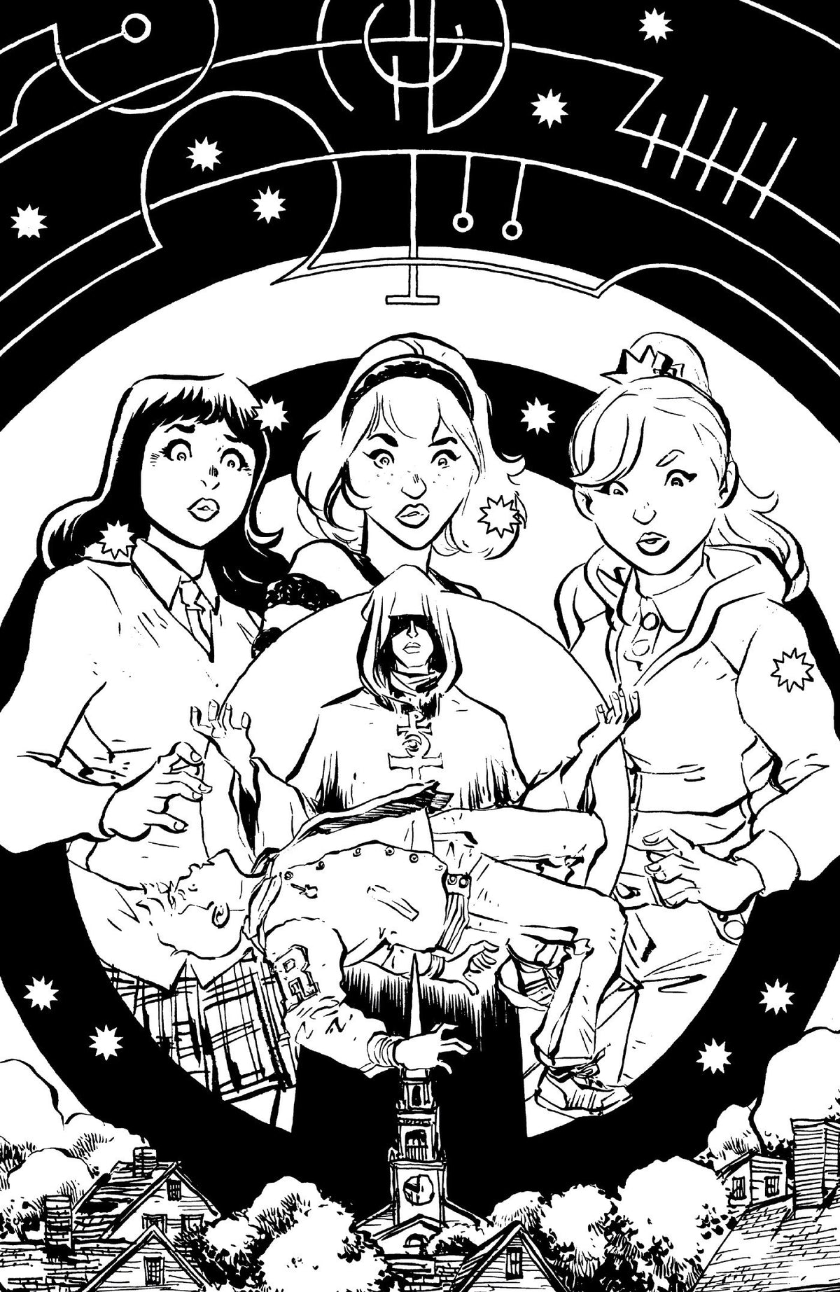 ARCHIE IN HELL #1 COVER L JESSE LONERGAN BW 1:250 VAR CVR B 1:250 INCV
