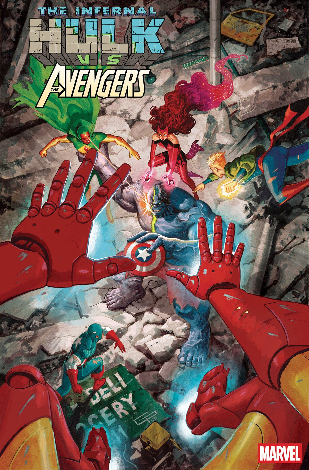 INFERNAL HULK VS AVENGERS #1 COVER D GERMAN PERALTA 1:25 VAR 1:25 INCV