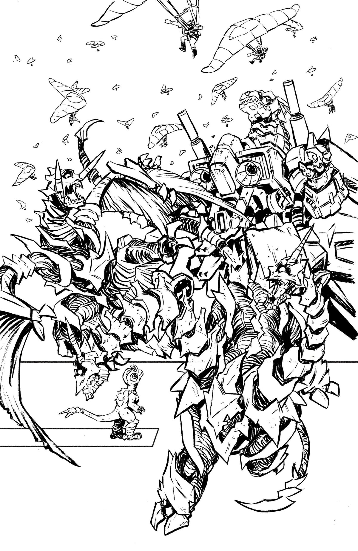 STARSHIP GODZILLA INVASION X KAI-SEI ERA #3 VAR RI 10 ONO BW FULL ART CVR C 1:10 INCV
