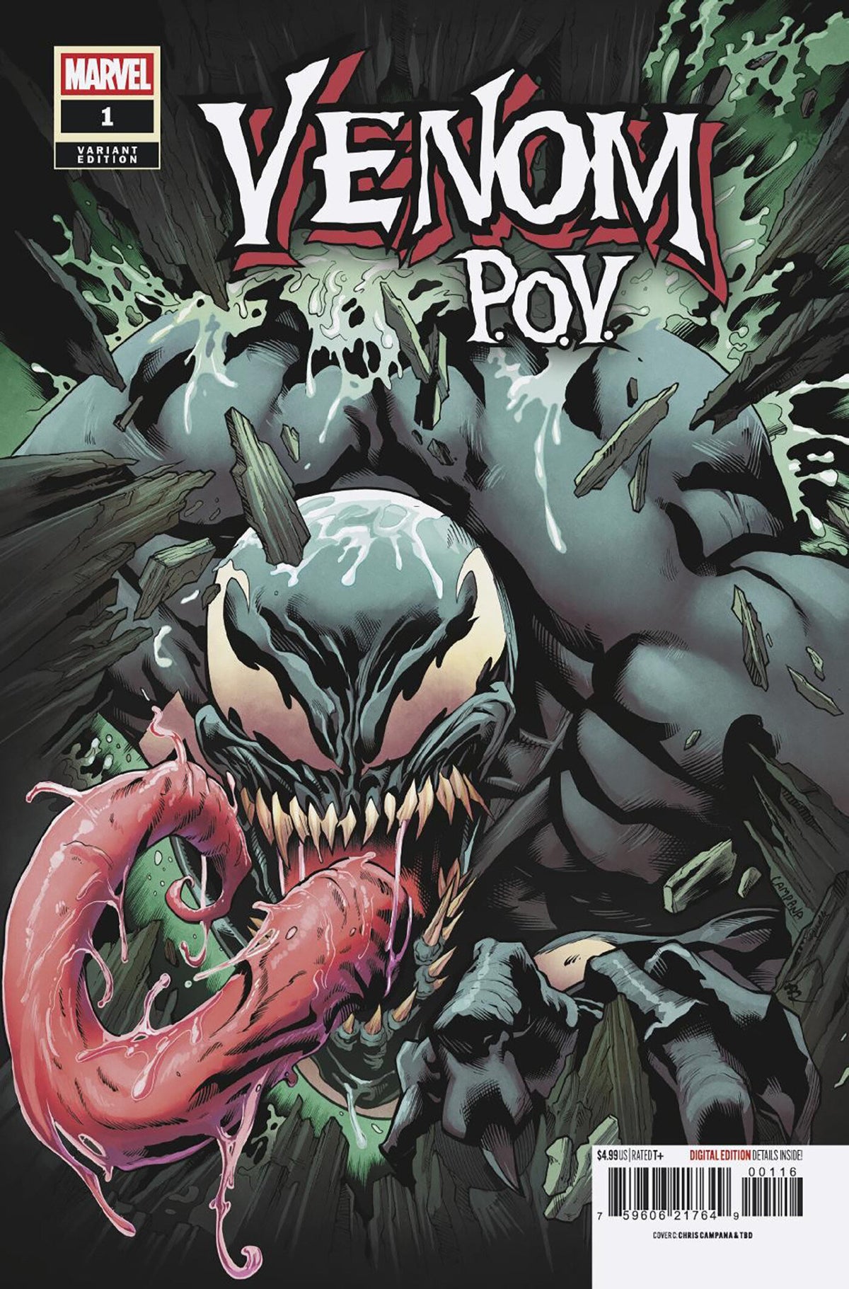 VENOM POV #1 COVER C CHRIS CAMPANA 1:25 VAR 1:25 INCV