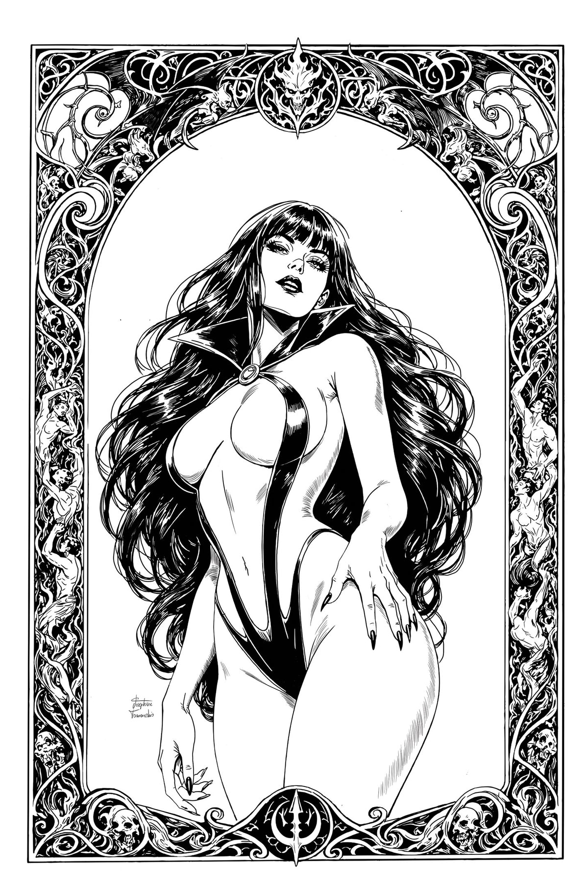 VAMPIRELLA PARADISE #1 CVR R INC 1:5 JOSEPHINE TOMARCHIO LINE ART VIRGIN VAR 1:5 INCV