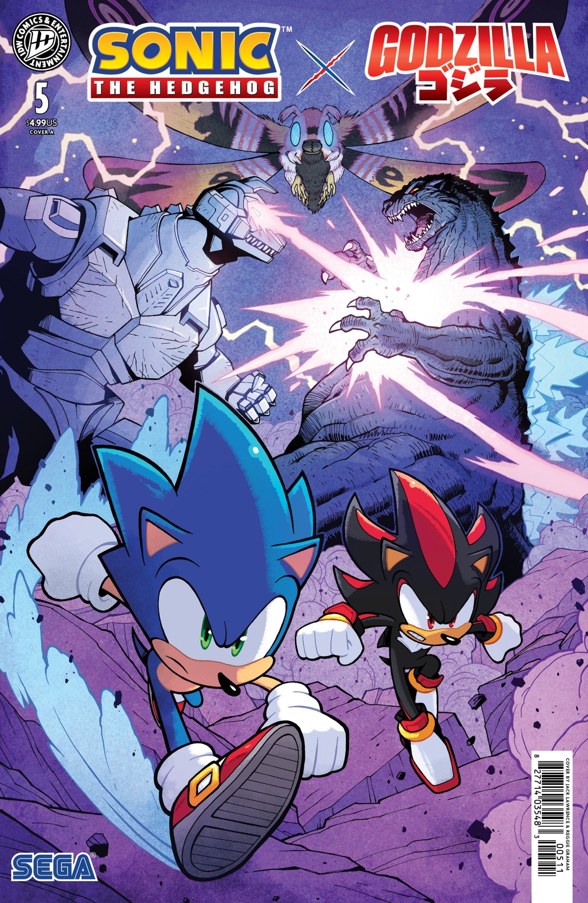 SONIC THE HEDGEHOG X GODZILLA #5 COVER A LAWRENCE CVR A