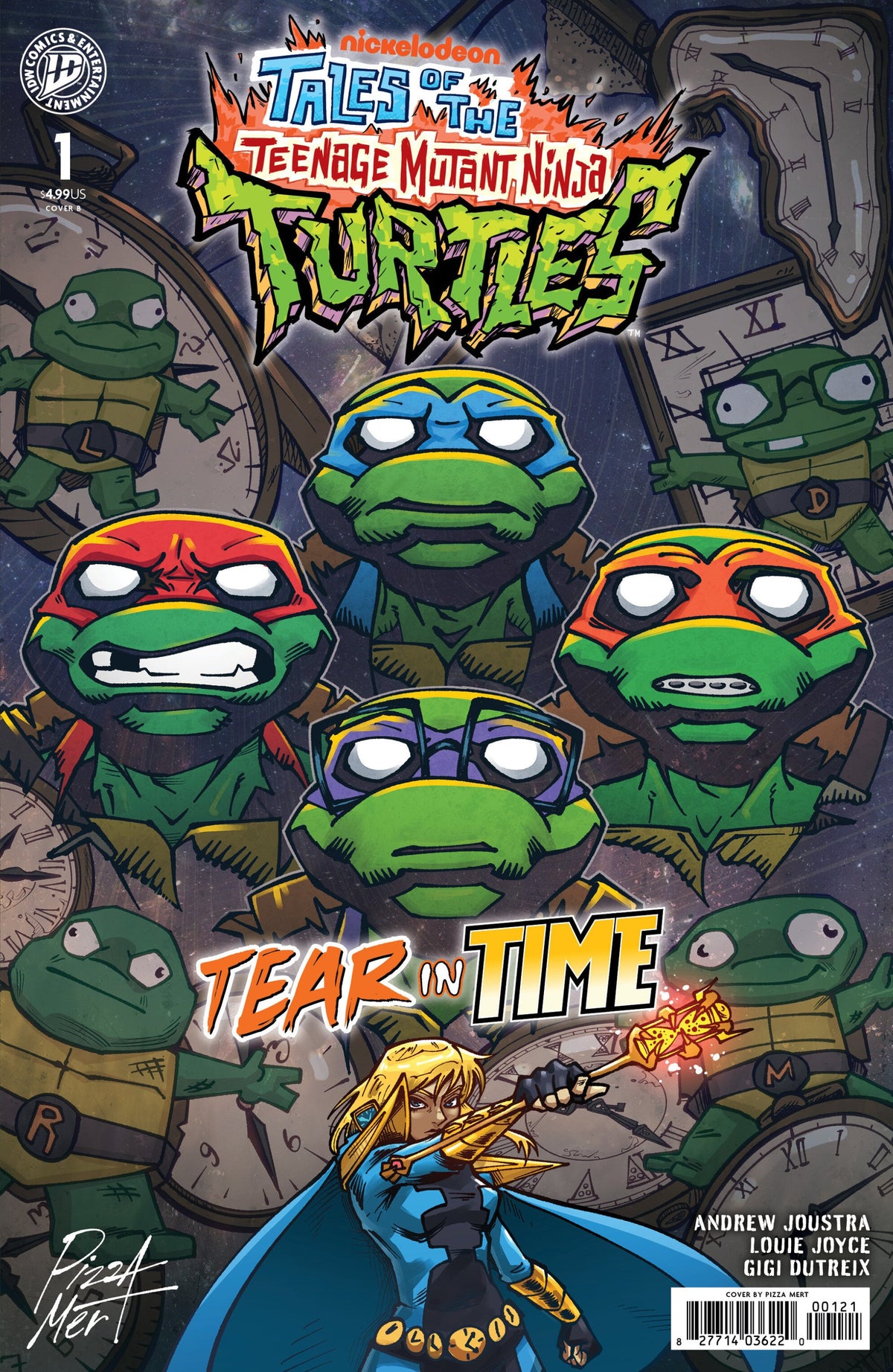 TALES OF THE TEENAGE MUTANT NINJA TURTLES TEAR IN TIME #1 VAR B PIZZA MERT CVR B