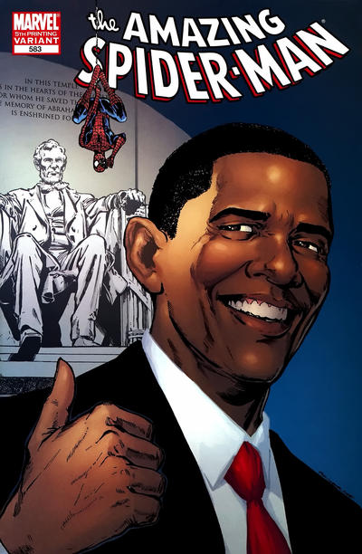 The Amazing Spider-Man 1999 #583 5th Printing Variant - Barack Obama Cover - back issue - $5.00